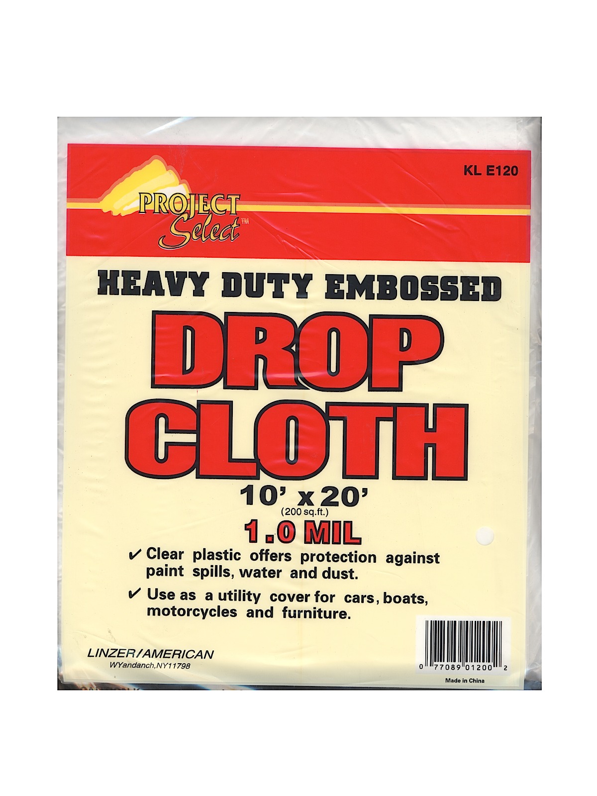 Heavy Duty Embossed Drop Cloth 1 Mm Thick 10 Ft. X 20 Ft.