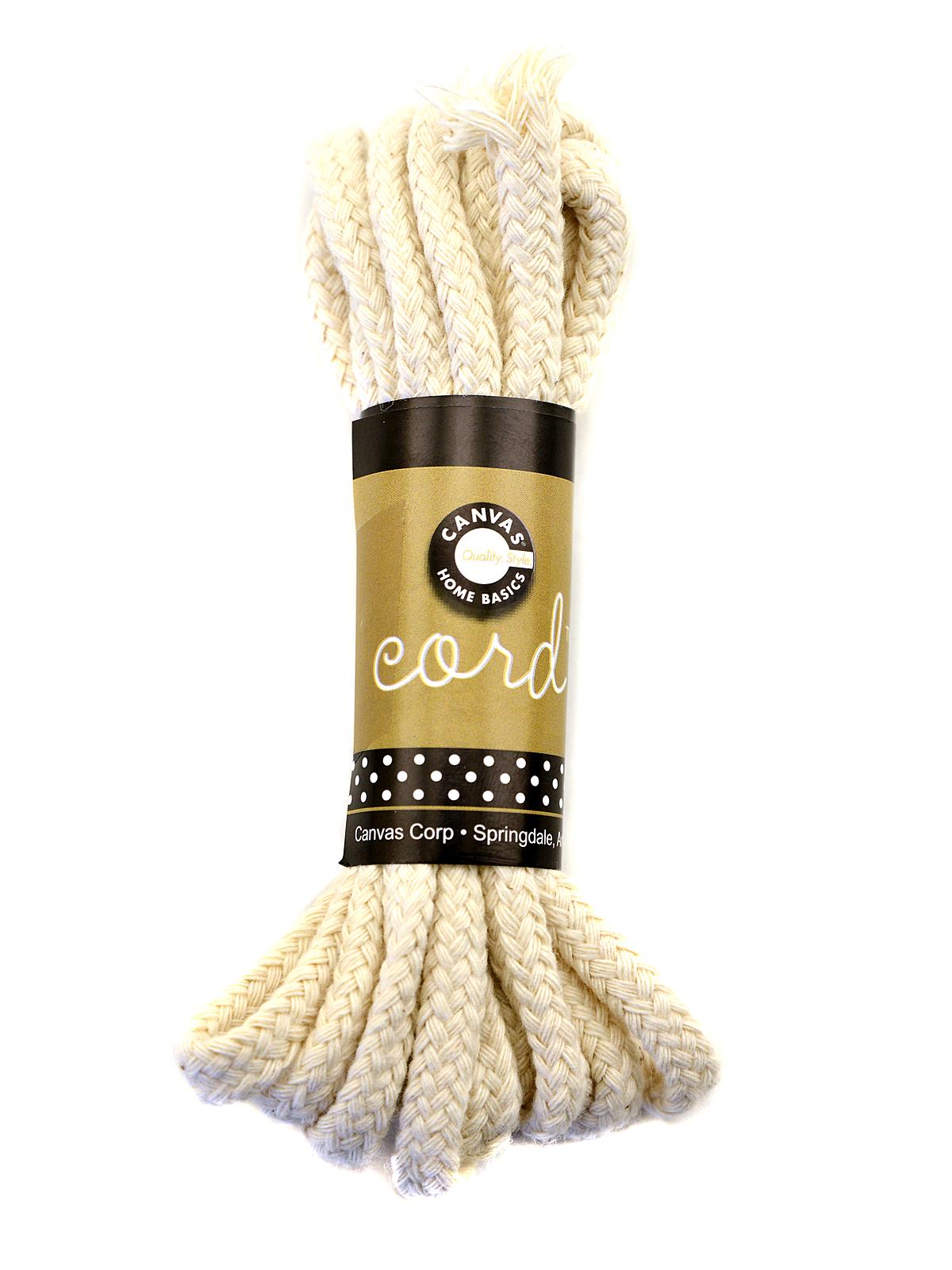 Cord Hanks Braided Cotton Rope 9 Ft. White