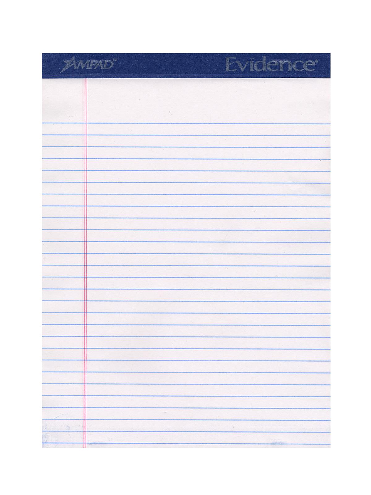Ruled Legal Pads White 8 1 2 In. X 11 In.