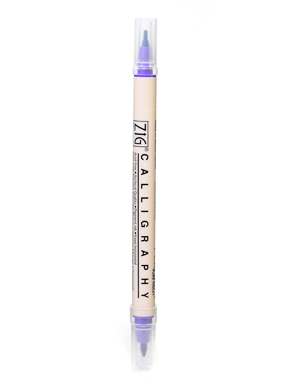 Memory System Twin Tip Calligraphy Pen Pure Violet
