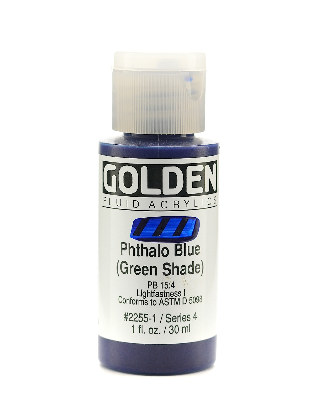 Fluid Acrylics phthalo blue green shade 1 oz.
