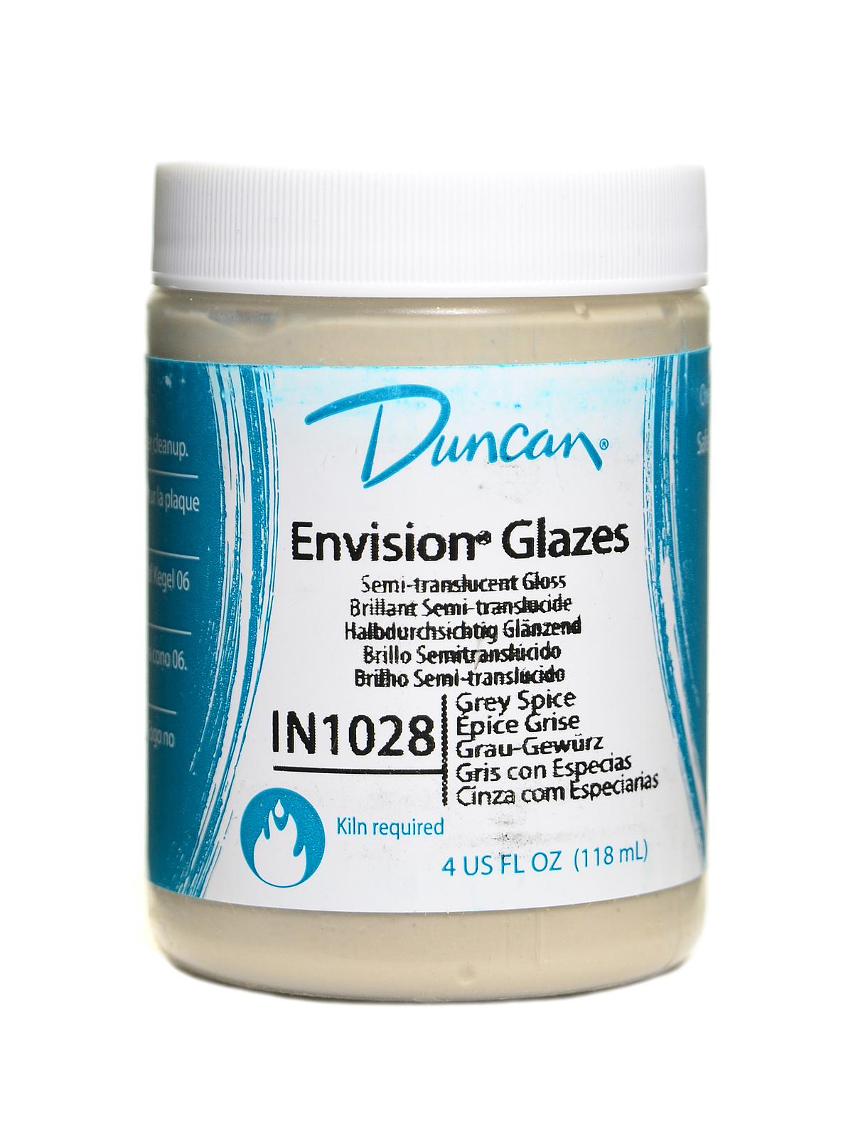 Envision Glazes Grey Spice Translucent Speckled 4 Oz.