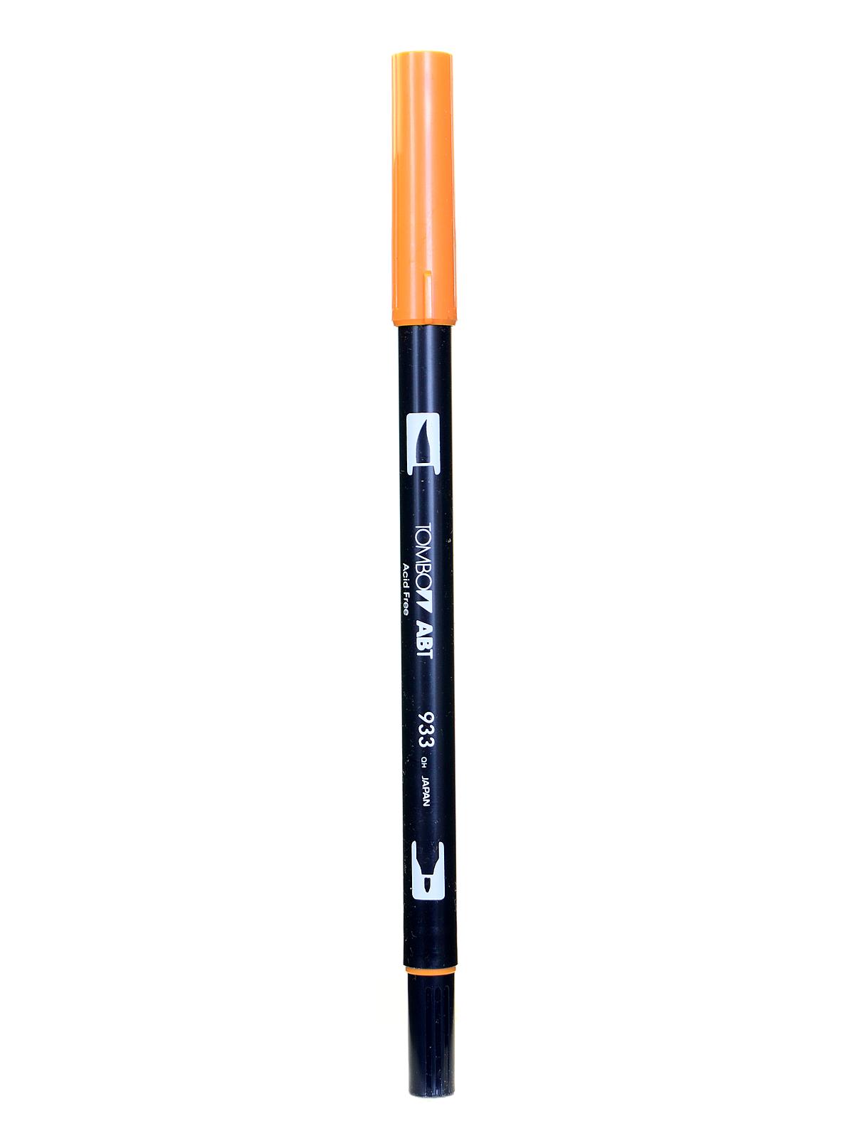 Dual End Brush Pen Orange 933