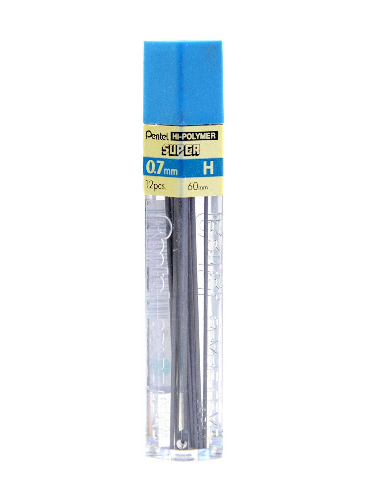 Super Hi-Polymer Refill Leads H 0.7 mm tube of 12