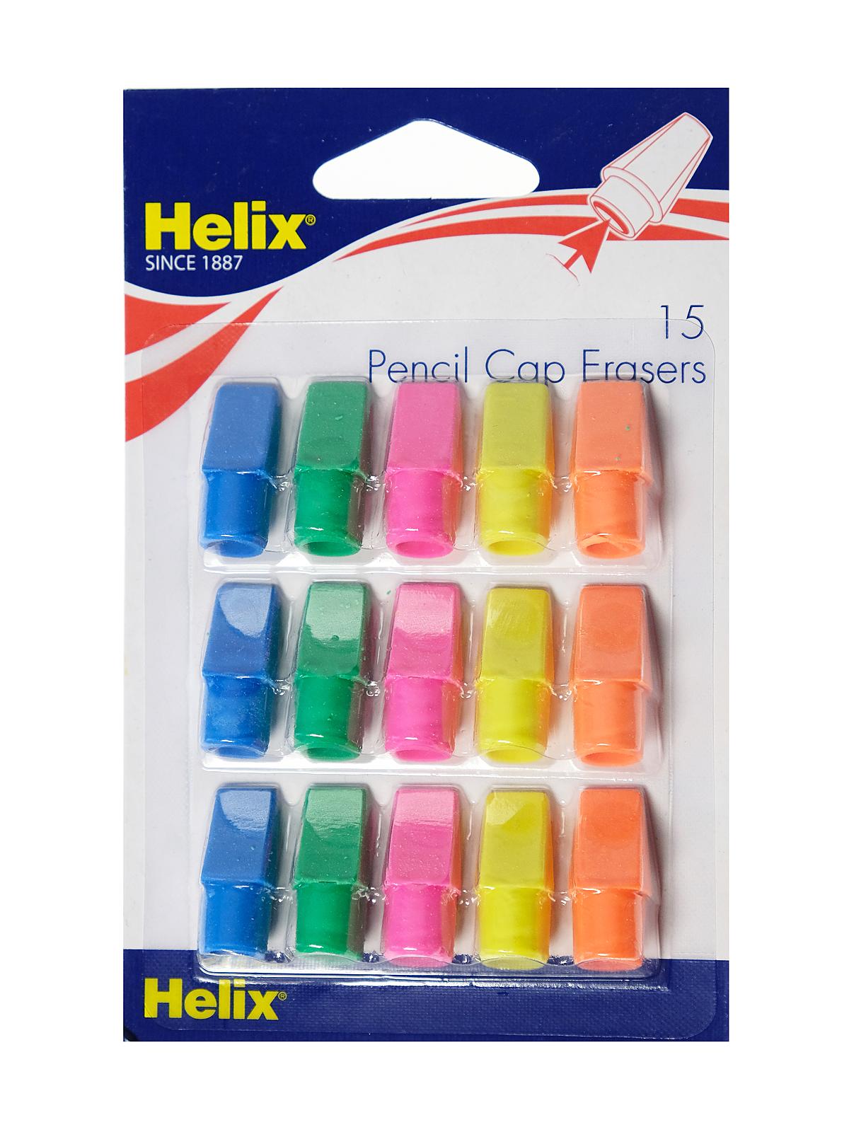 Eraser Caps Assorted Colors Pack Of 15 Standard