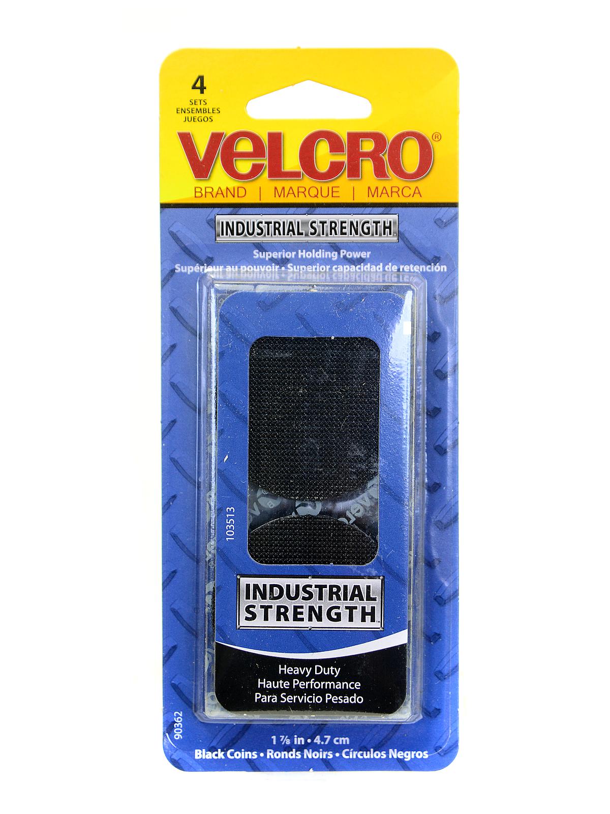 Industrial Strength Fastener 1 7 8 in. black coin shape set of 4
