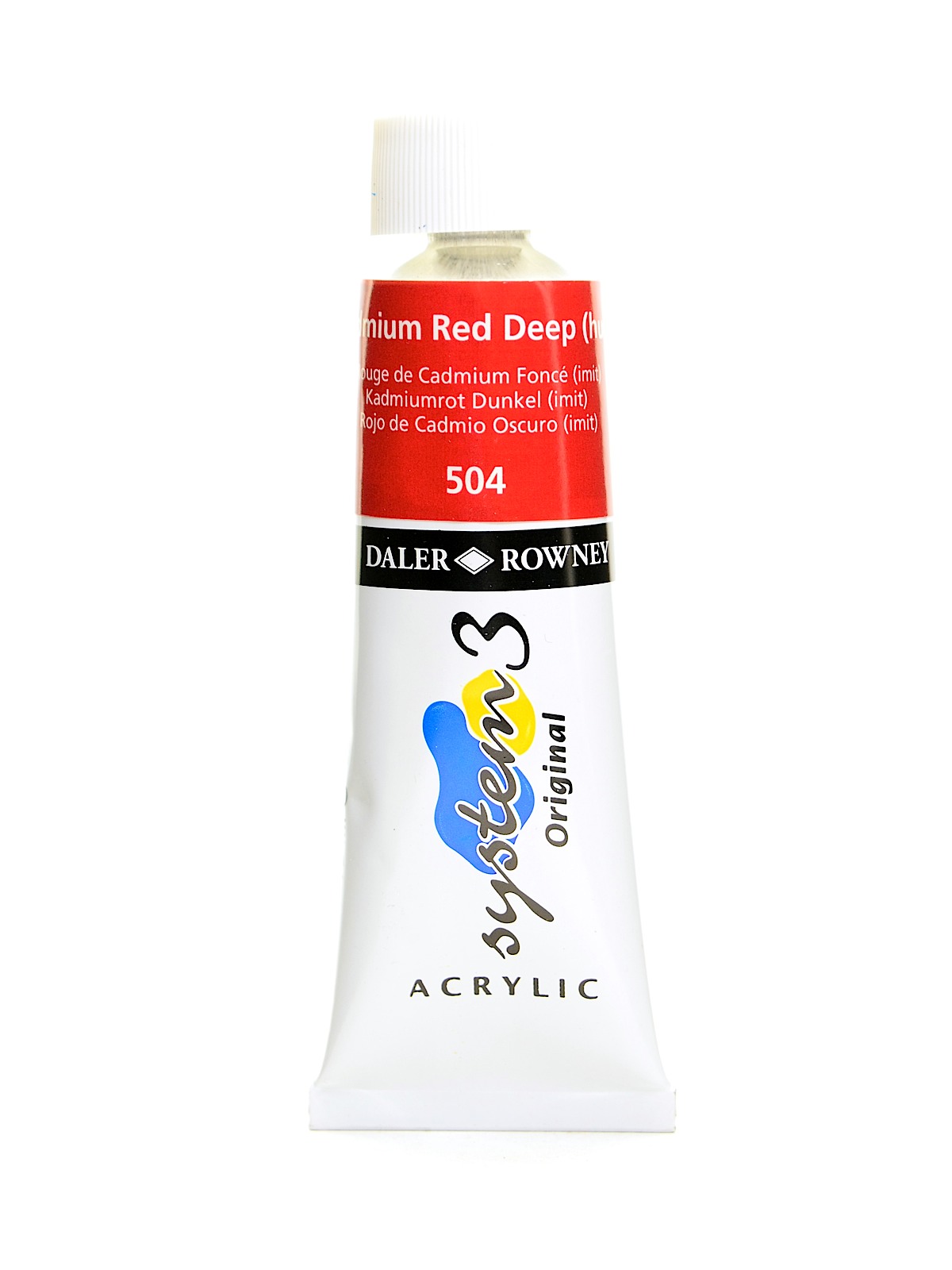 System 3 Acrylic Colour Cadmium Red Deep Hue 75 Ml