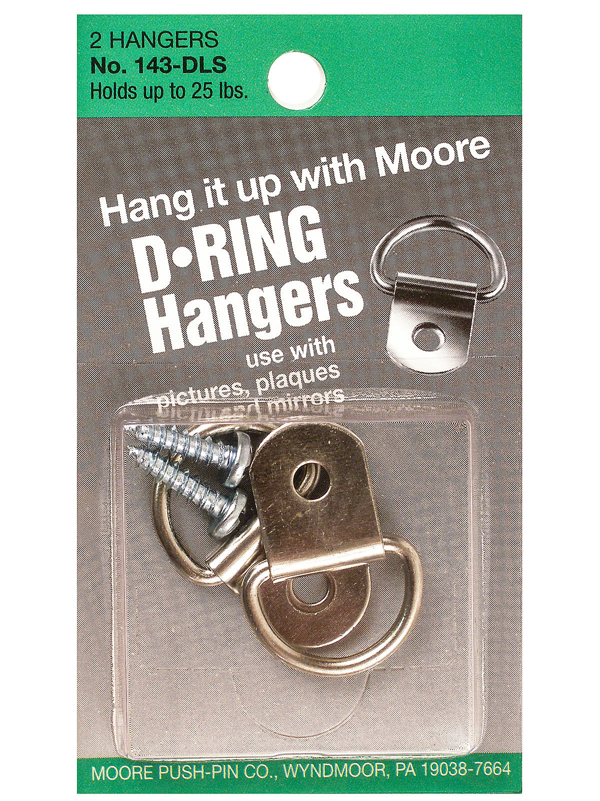 D-ring Hangers Large 1-hole Pack Of 2