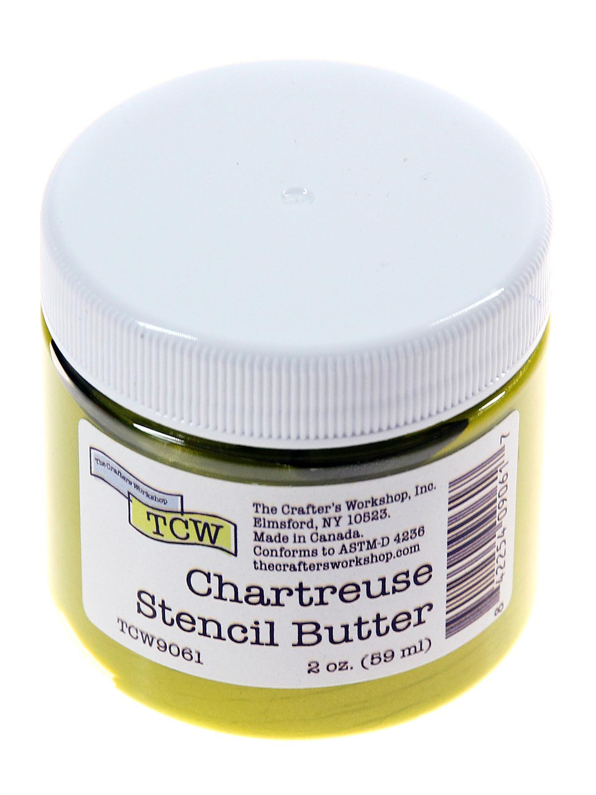Stencil Butter chartreuse 2 oz. jar