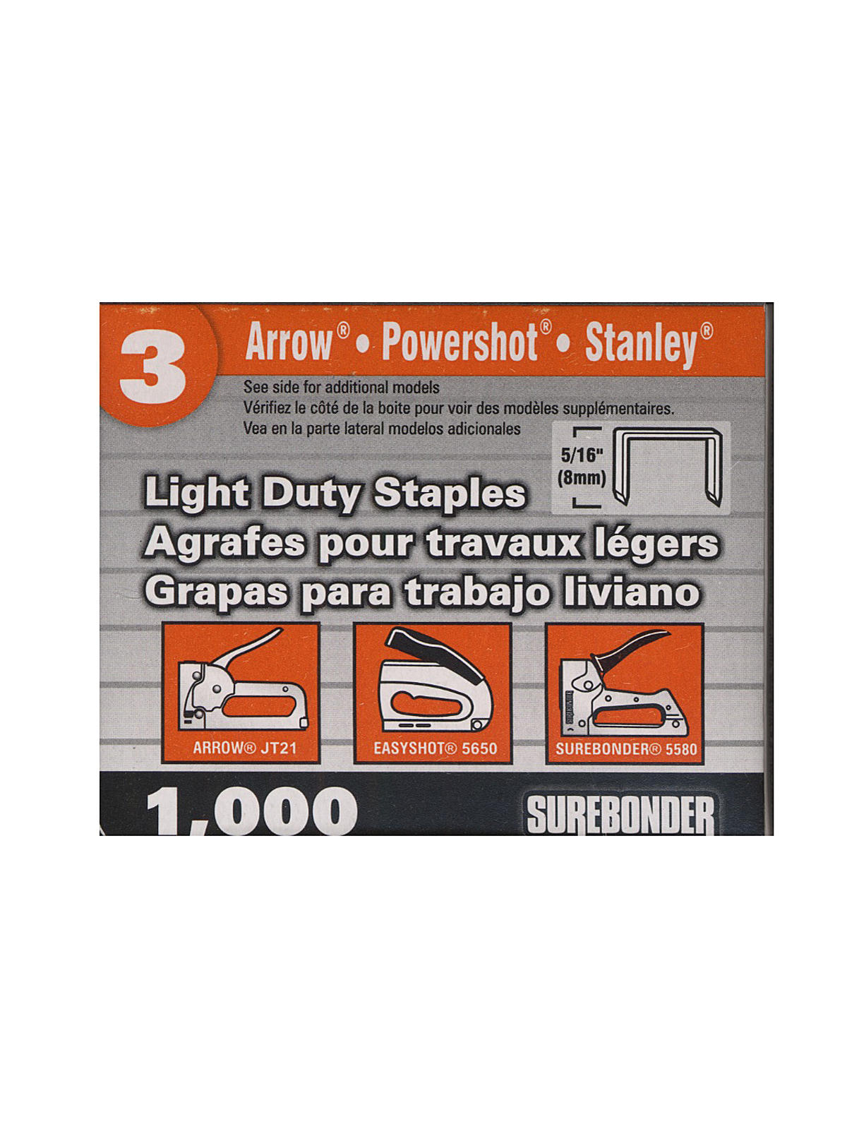 No. 3 Light Duty Staples No. 3 Light Duty Staples 5 16 In.