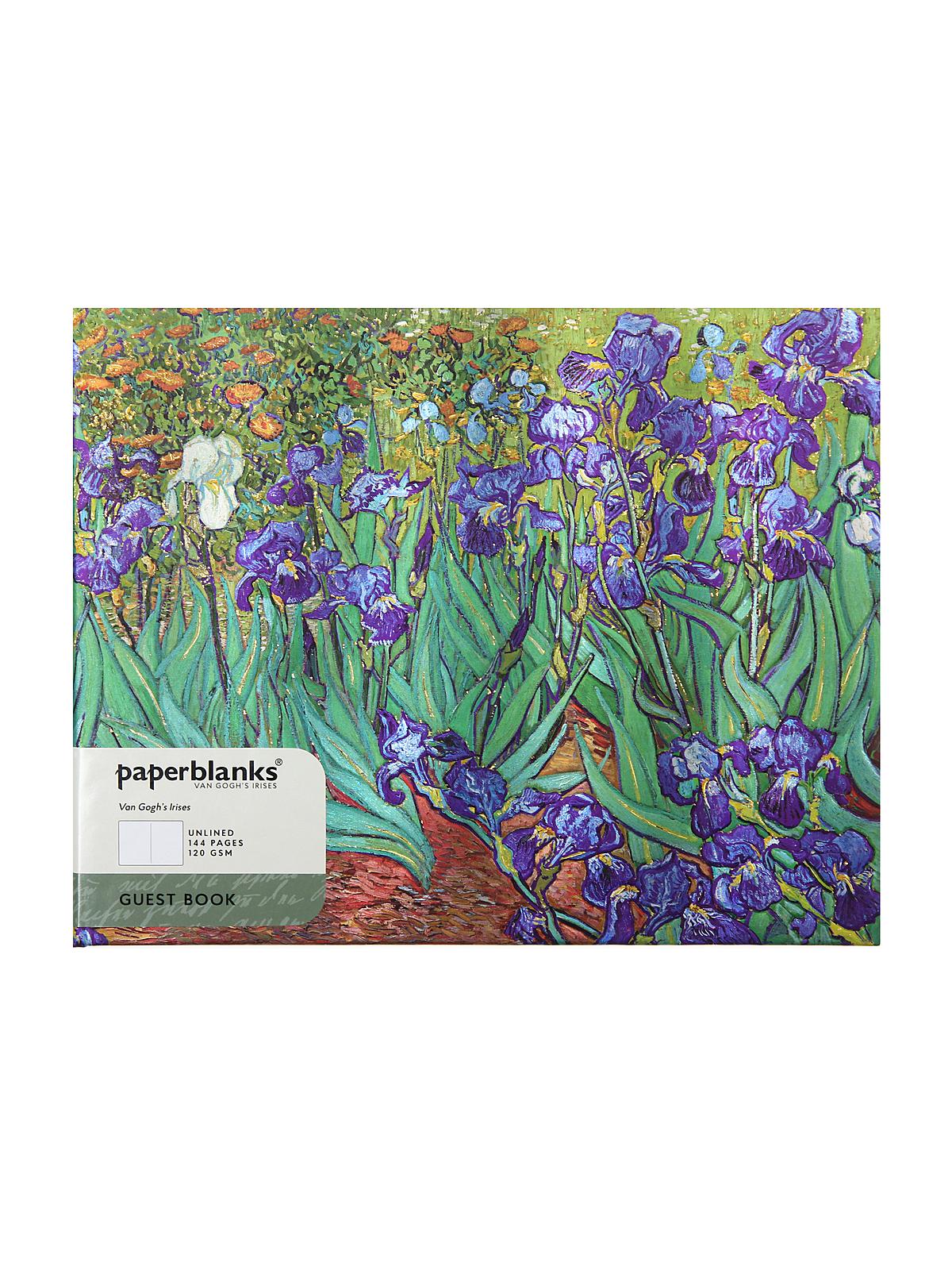 Van Gogh's Irises Guest Book 9 in. x 7 in. 144 pages, unlined
