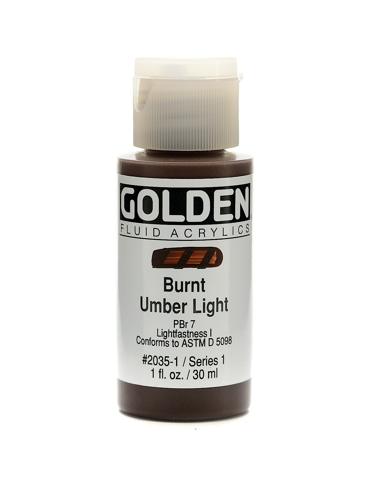 Fluid Acrylics burnt umber light 1 oz.