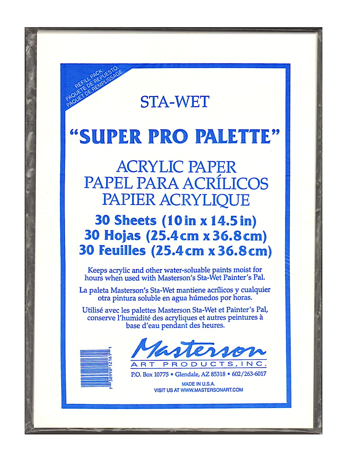 Sta-Wet Super Pro Palette Acrylic Film Refill