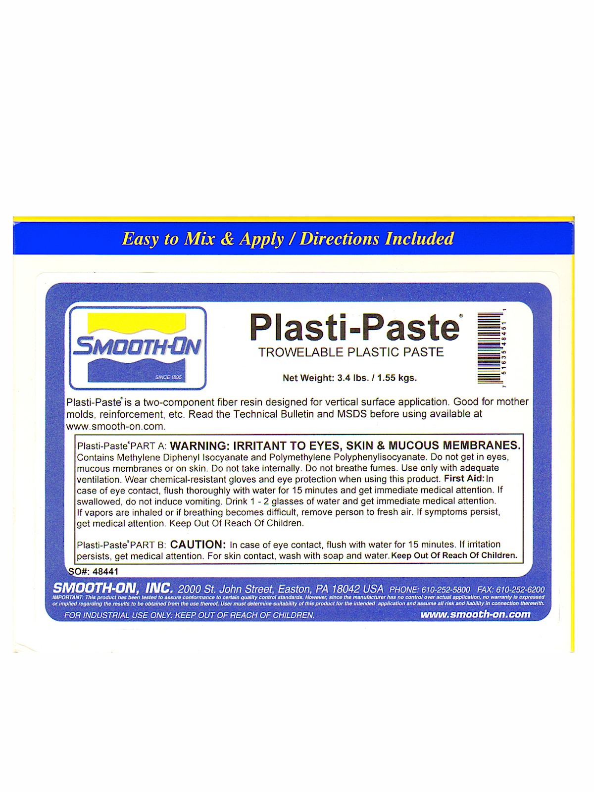 Plasti-Paste Support Shell pint