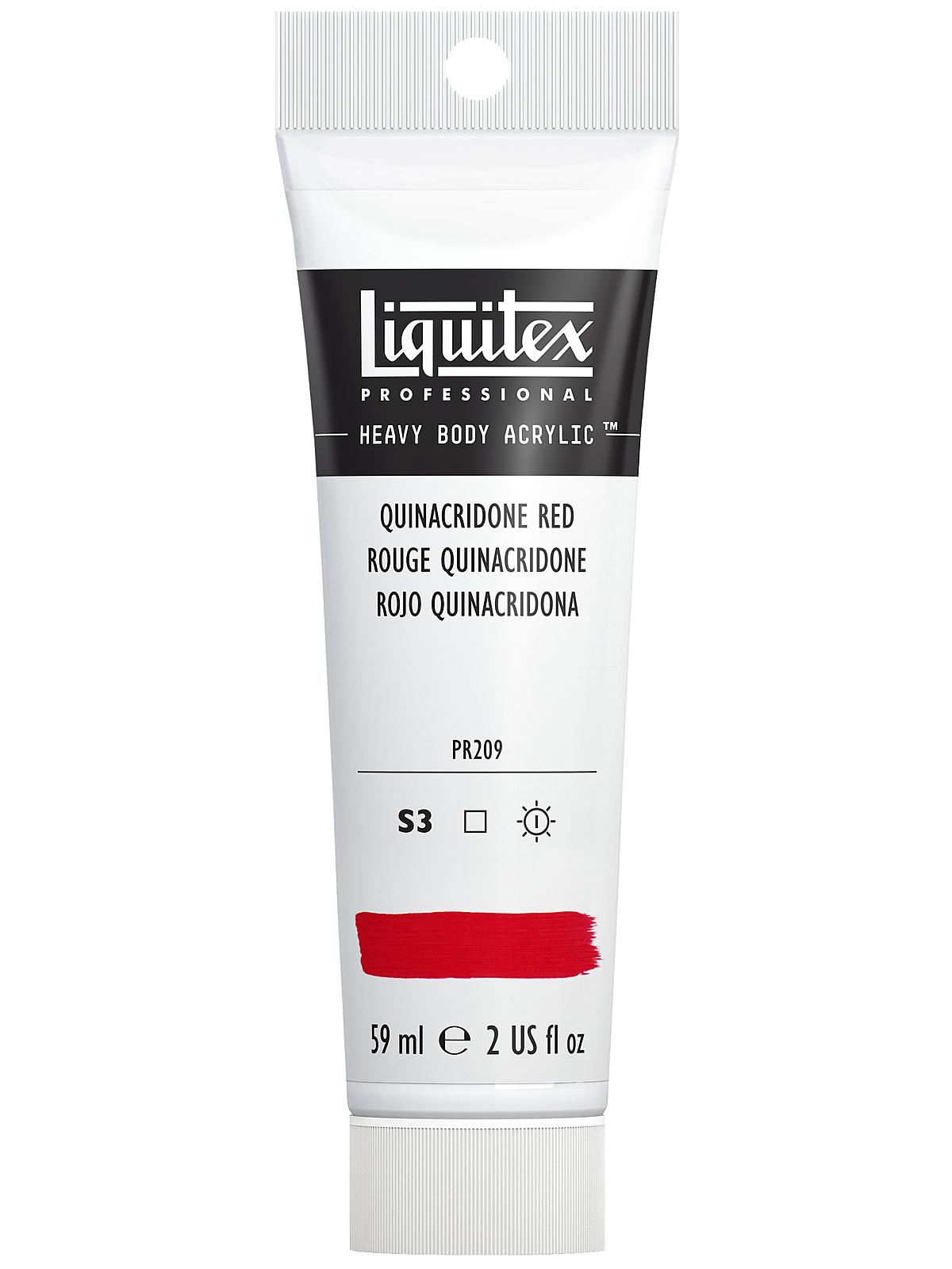 Heavy Body Professional Artist Acrylic Colors quinacridone red 2 oz.