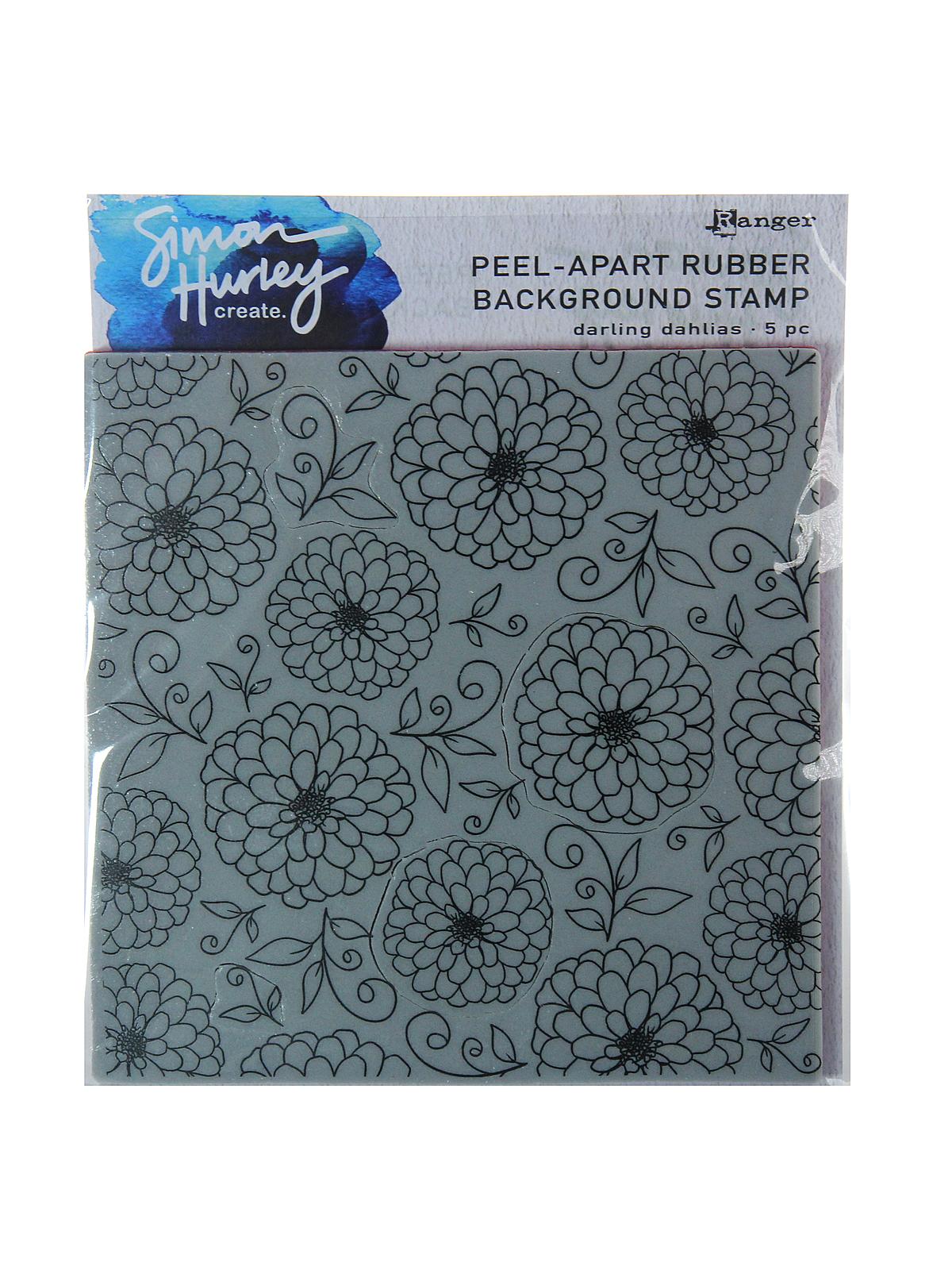 Simon Hurley create. Background Stamps darling dahlias 6 in. x 6 in. each
