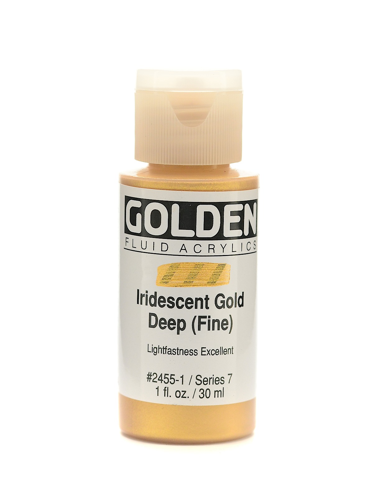 Fluid Acrylics iridescent gold deep fine 1 oz.