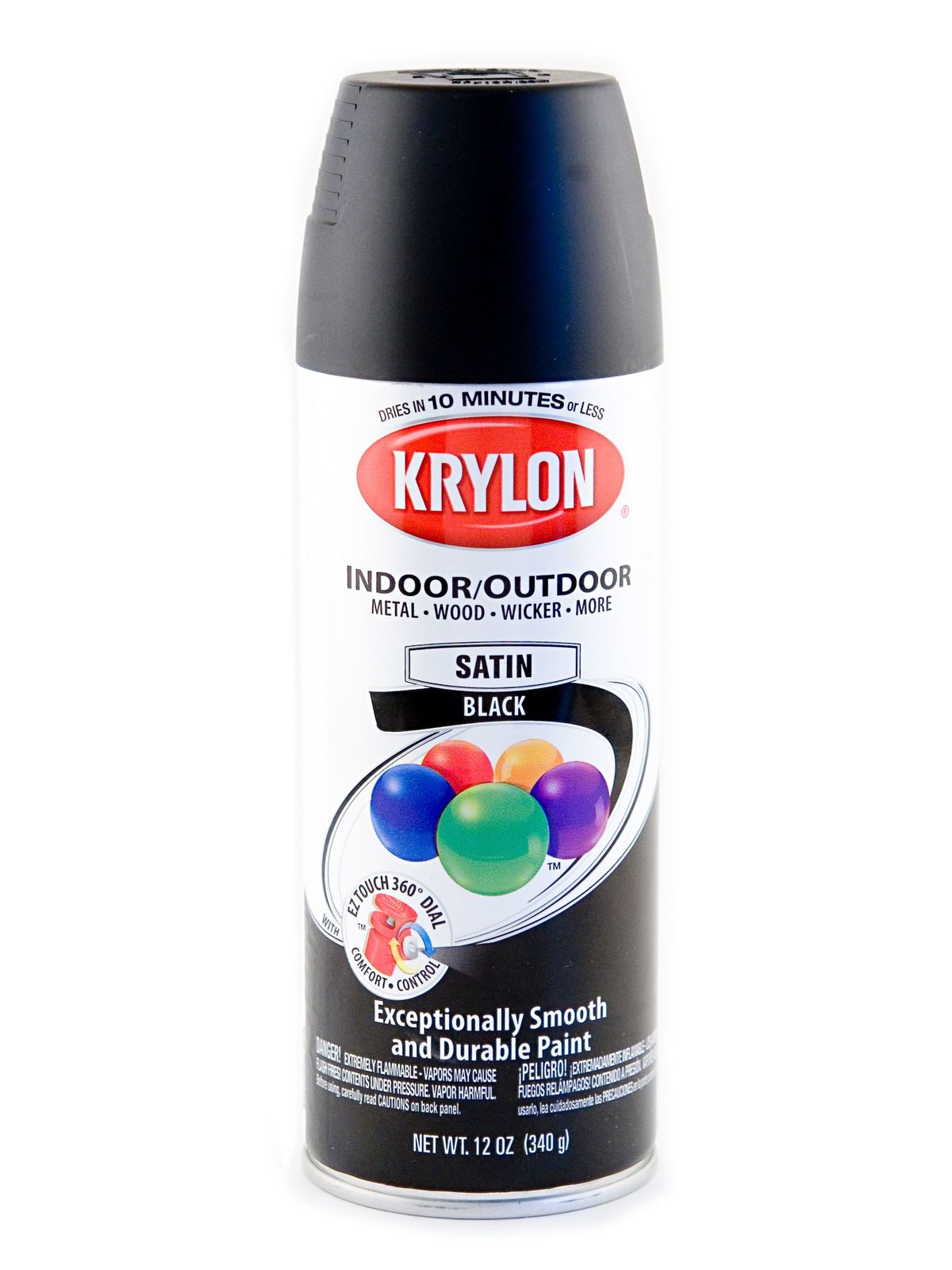 Indoor Outdoor Spray Paint Satin Black