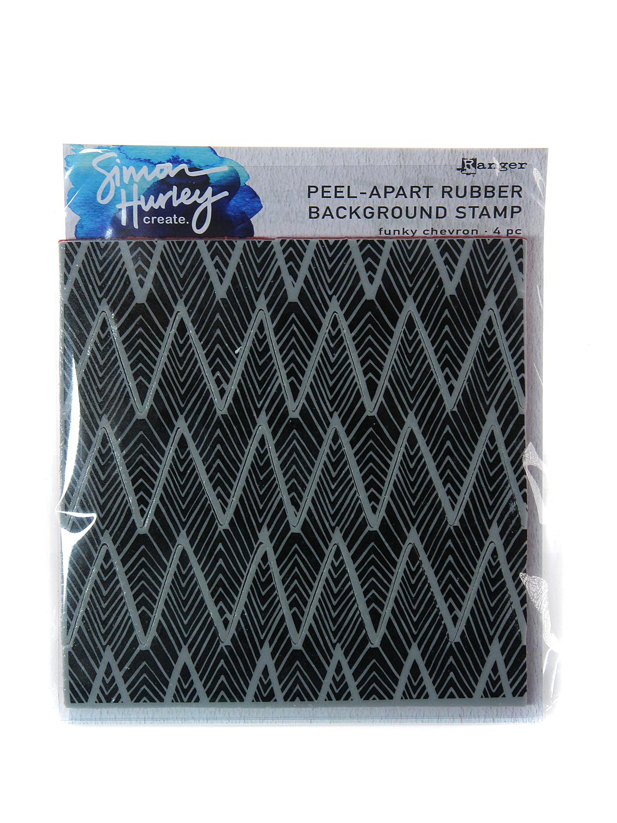 Simon Hurley Create. Background Stamps Funky Chevron 6 In. X 6 In. Each