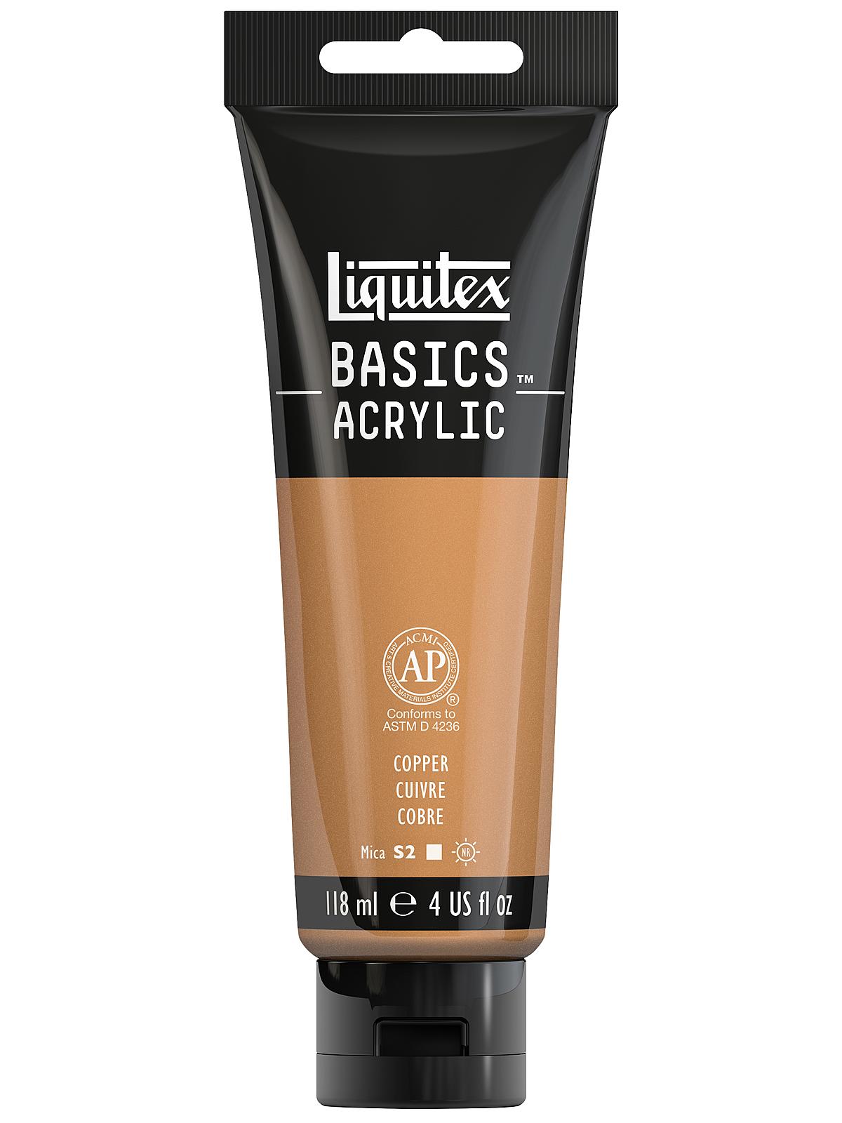 Basics Acrylics Colors Copper 4 Oz. Tube