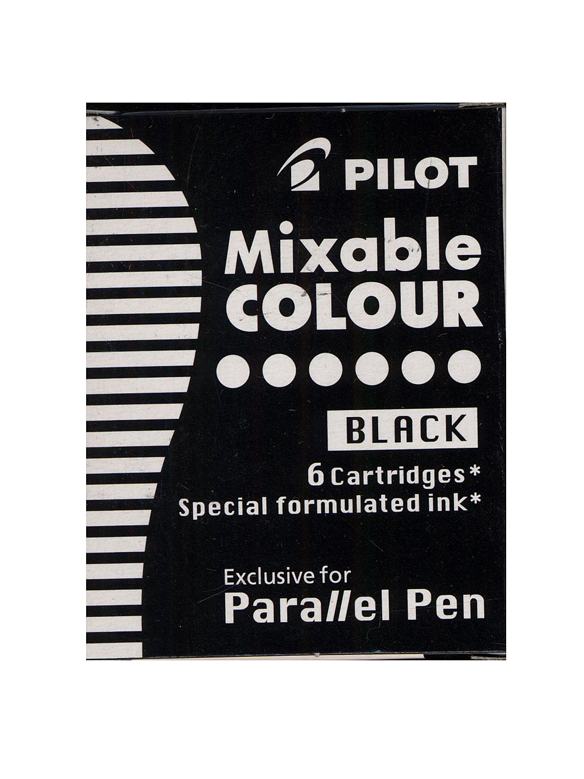 Parallel Pens Refills, Black Pack Of 6