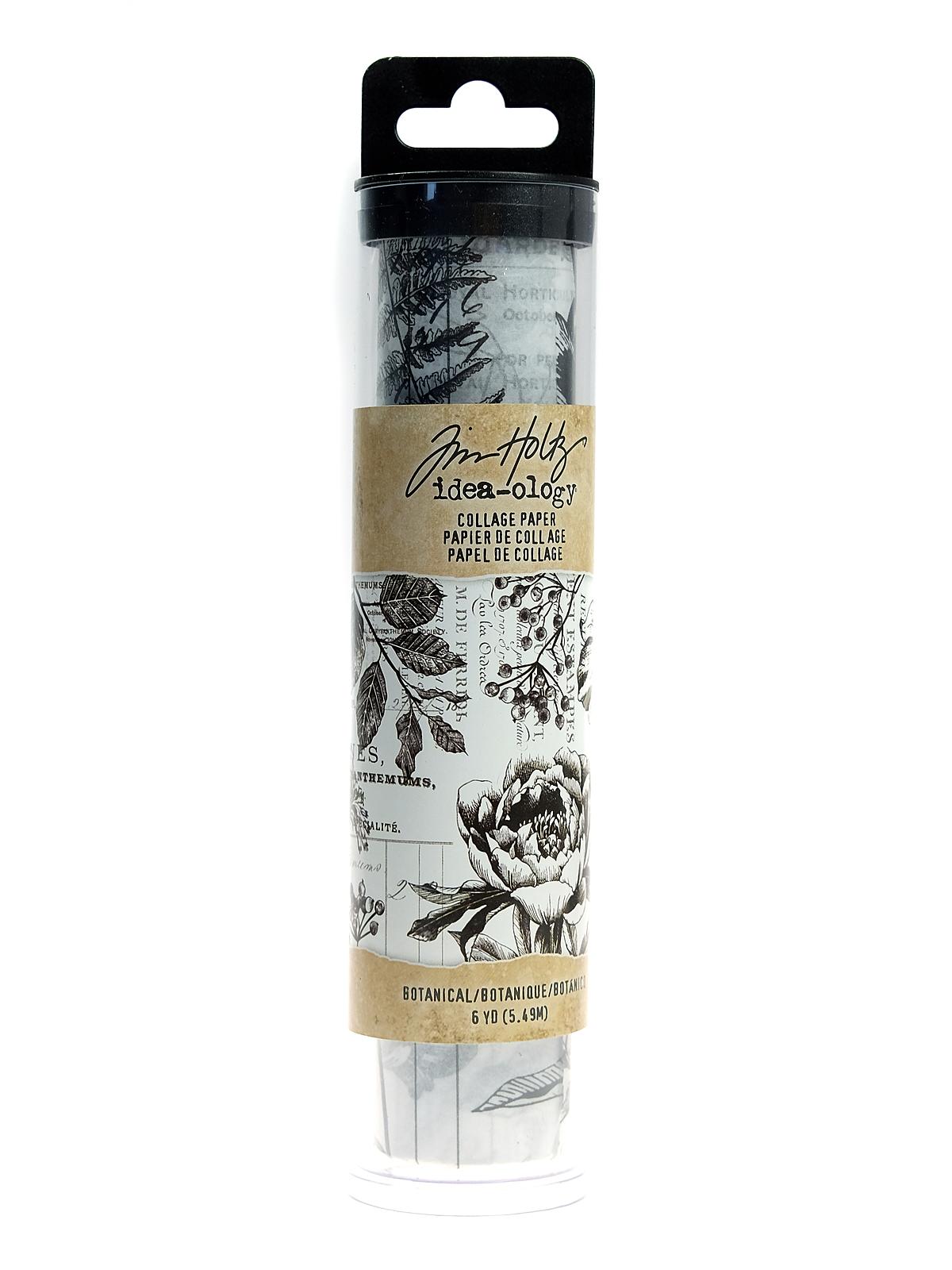 Idea-ology Paperie collage paper, botanical 6 yard roll