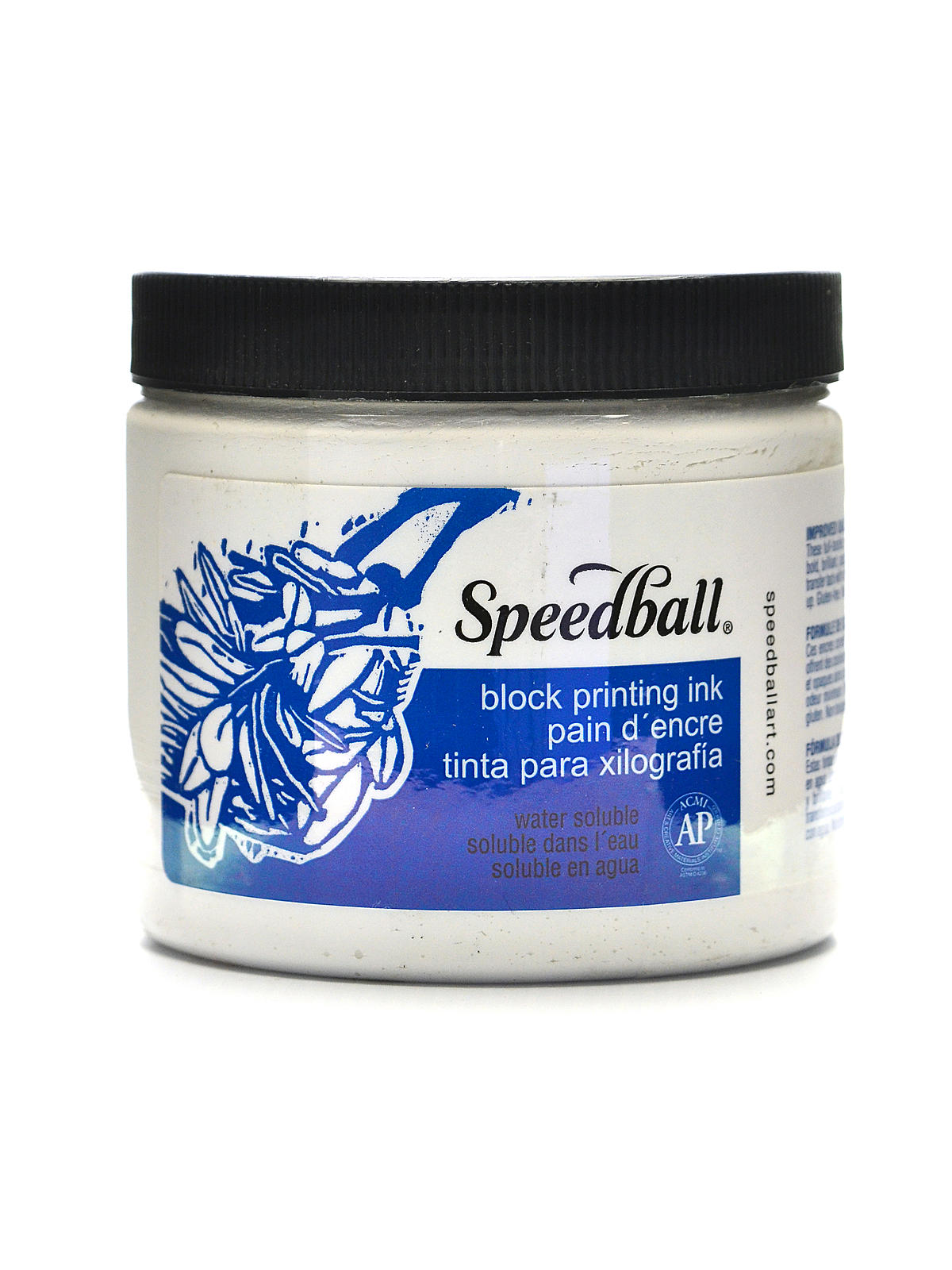 Block Printing Water Soluble Ink white 16 oz.