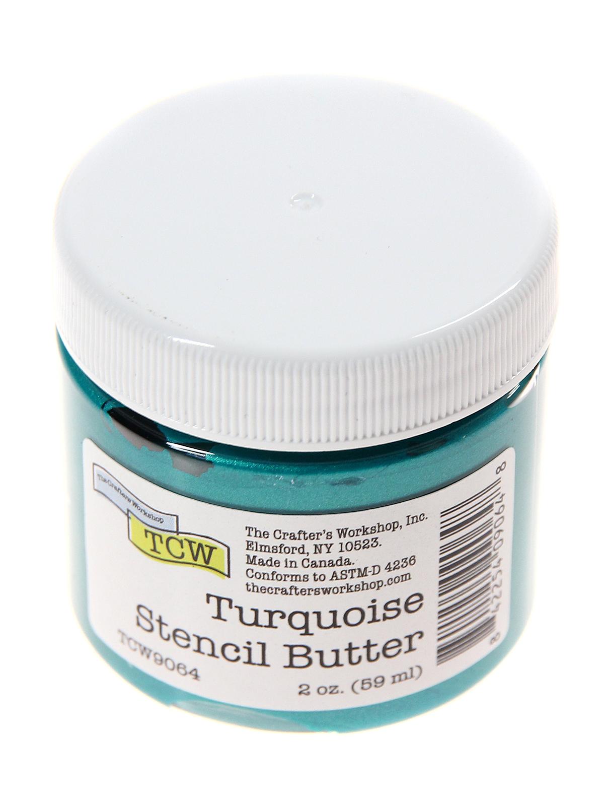 Stencil Butter turquoise 2 oz. jar