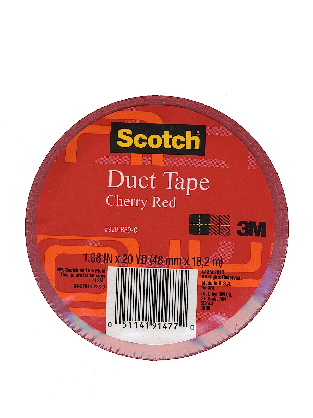 Colored Duct Tape Red 1.88 In. X 20 Yd. Roll 920-RED-C