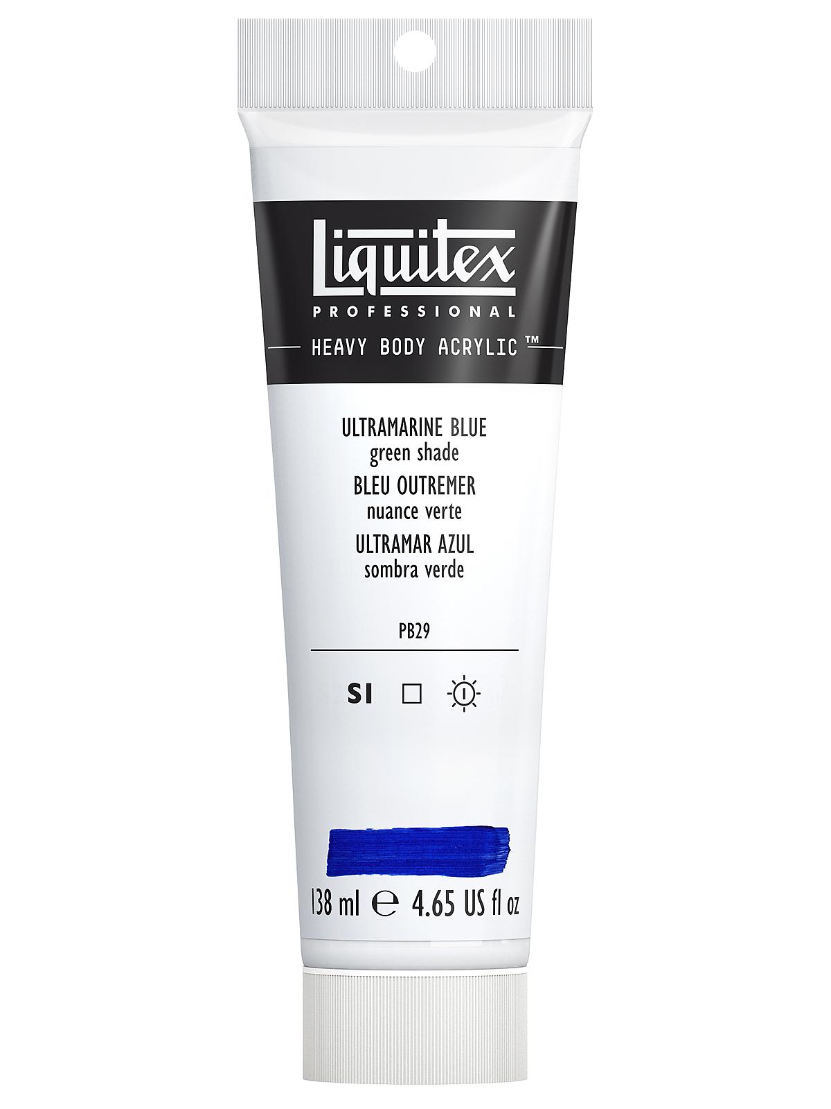 Heavy Body Professional Artist Acrylic Colors ultramarine blue (green shade) 4.65 oz.