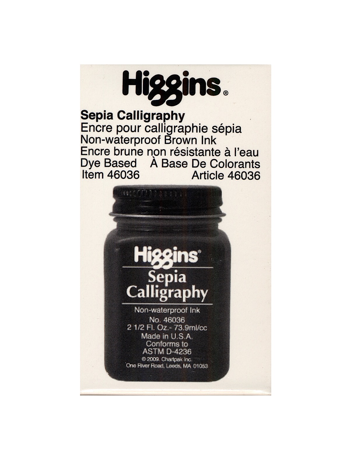 Calligraphy Ink sepia 2 1 2 oz.