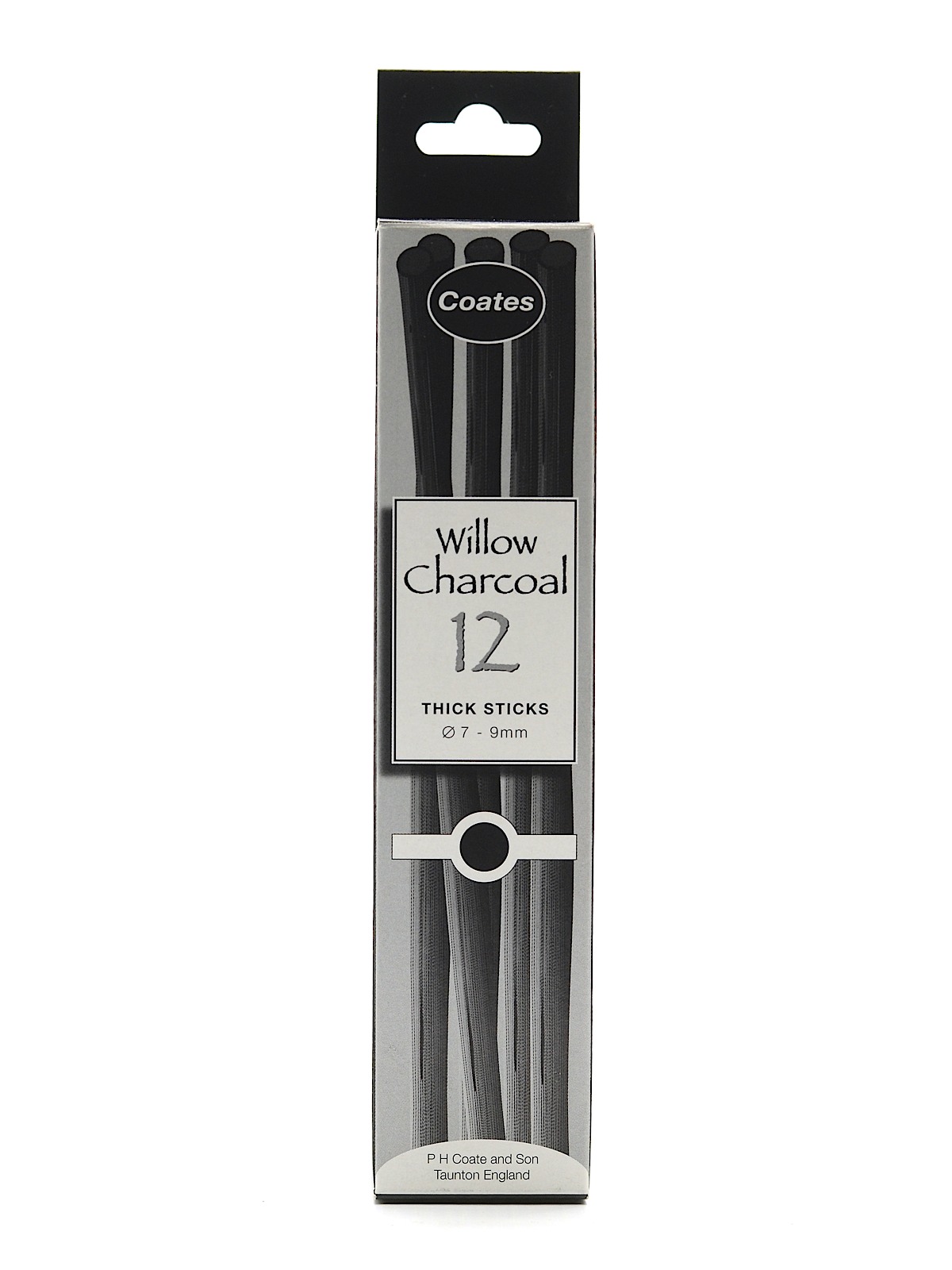 Willow Charcoal 7 mm - 9 mm thick box of 12