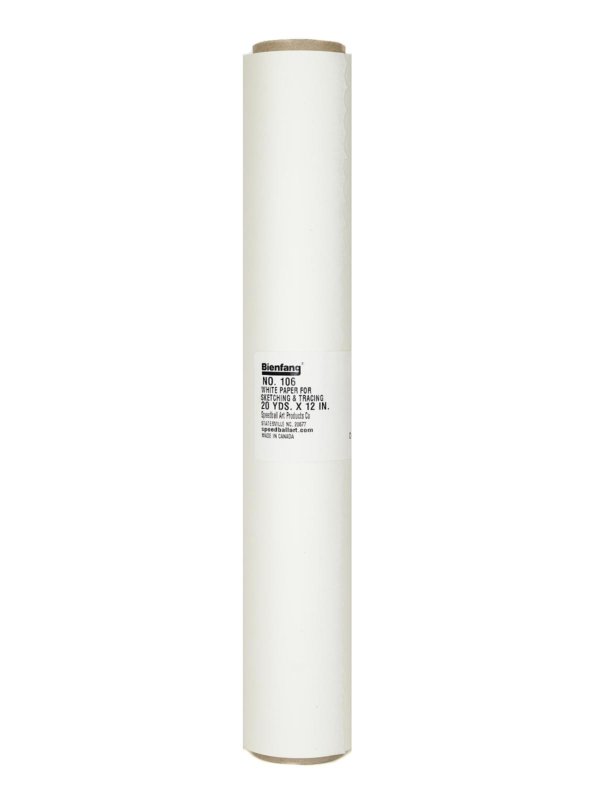 No.106 White Paper for Sketching & Tracing 12 in. x 20 yd. roll