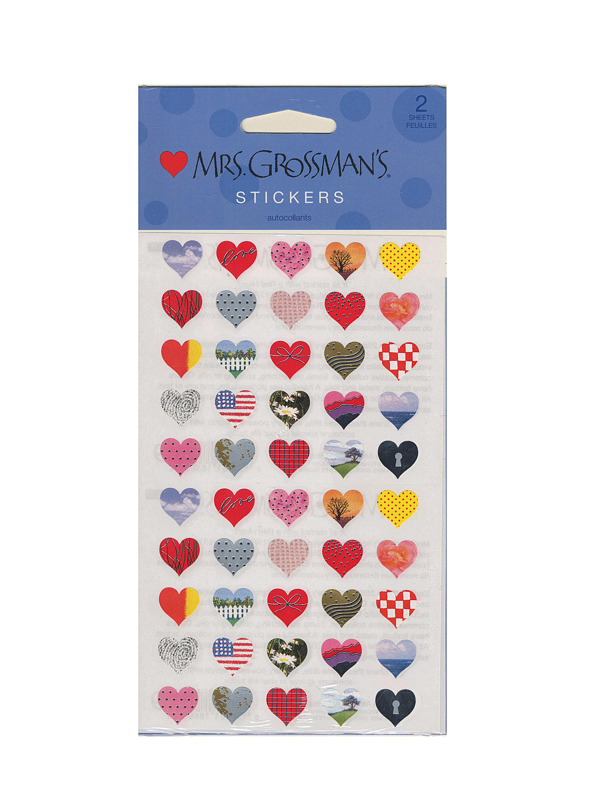 Giant Sticker Packs Reflections 25th Anniversary Hearts 2 Sheets