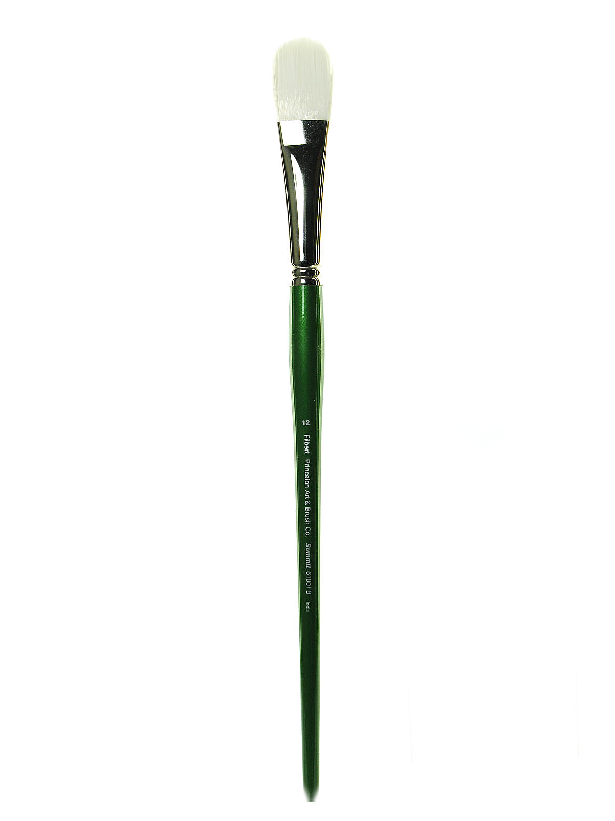 6100 Summit White Synthetic Long Handle Brushes 12 Filbert