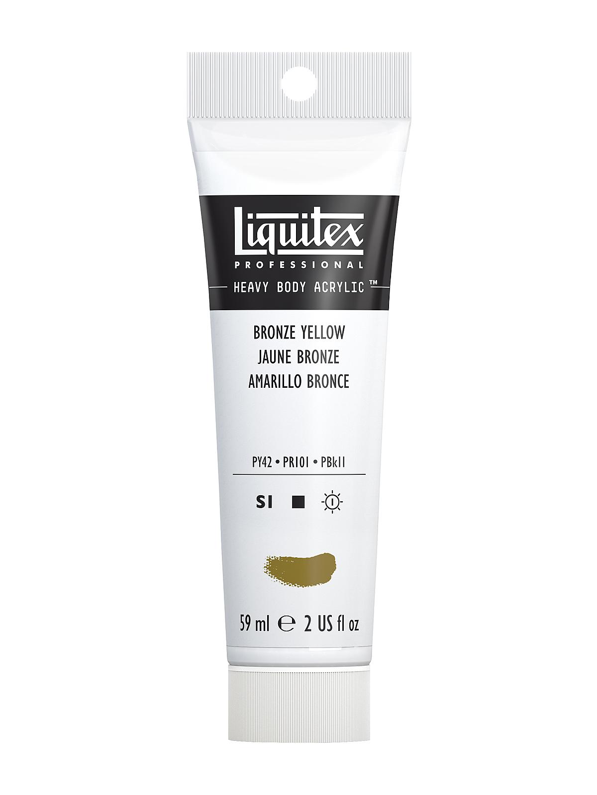 Heavy Body Professional Artist Acrylic Colors bronze yellow 2 oz.