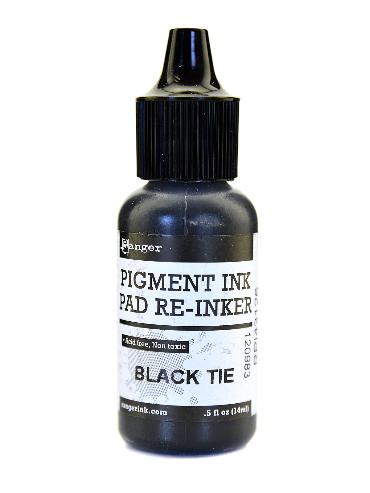 Pigment Ink 0.5 oz. reinker bottle Black Tie