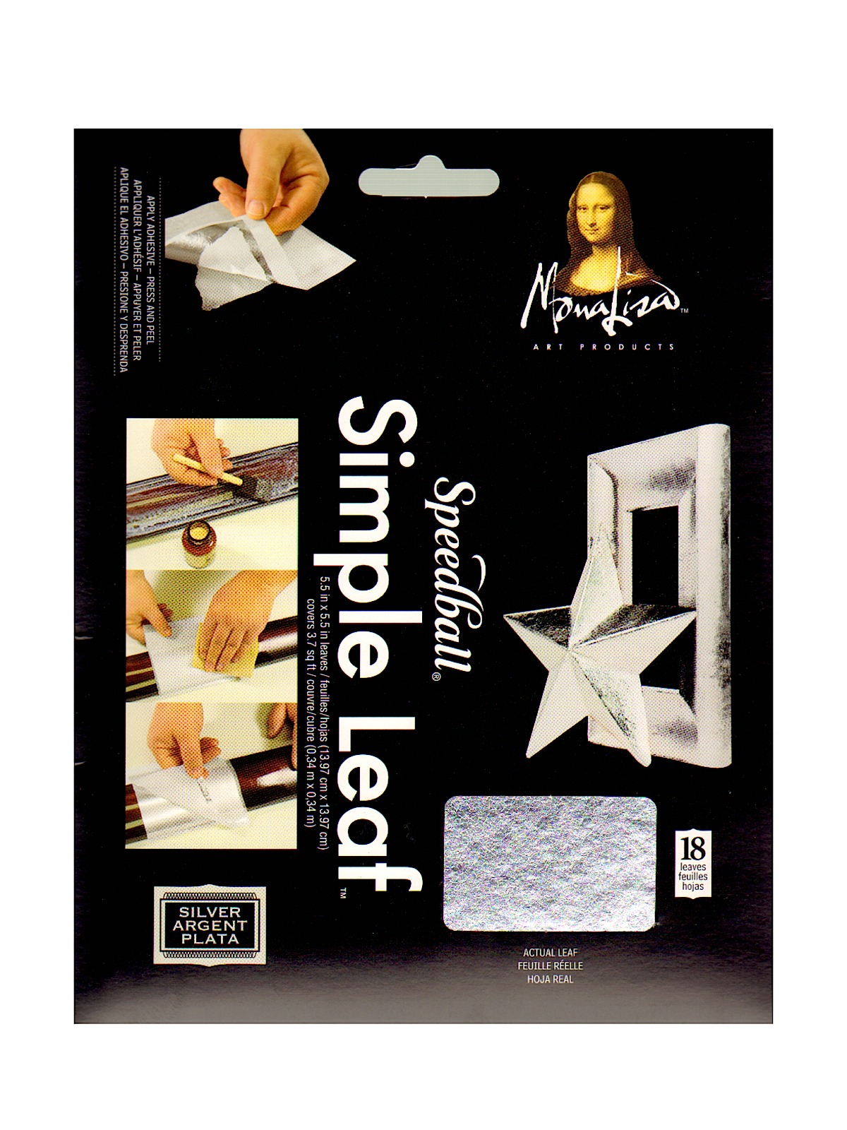 Simple Leaf silver pack of 18 sheets