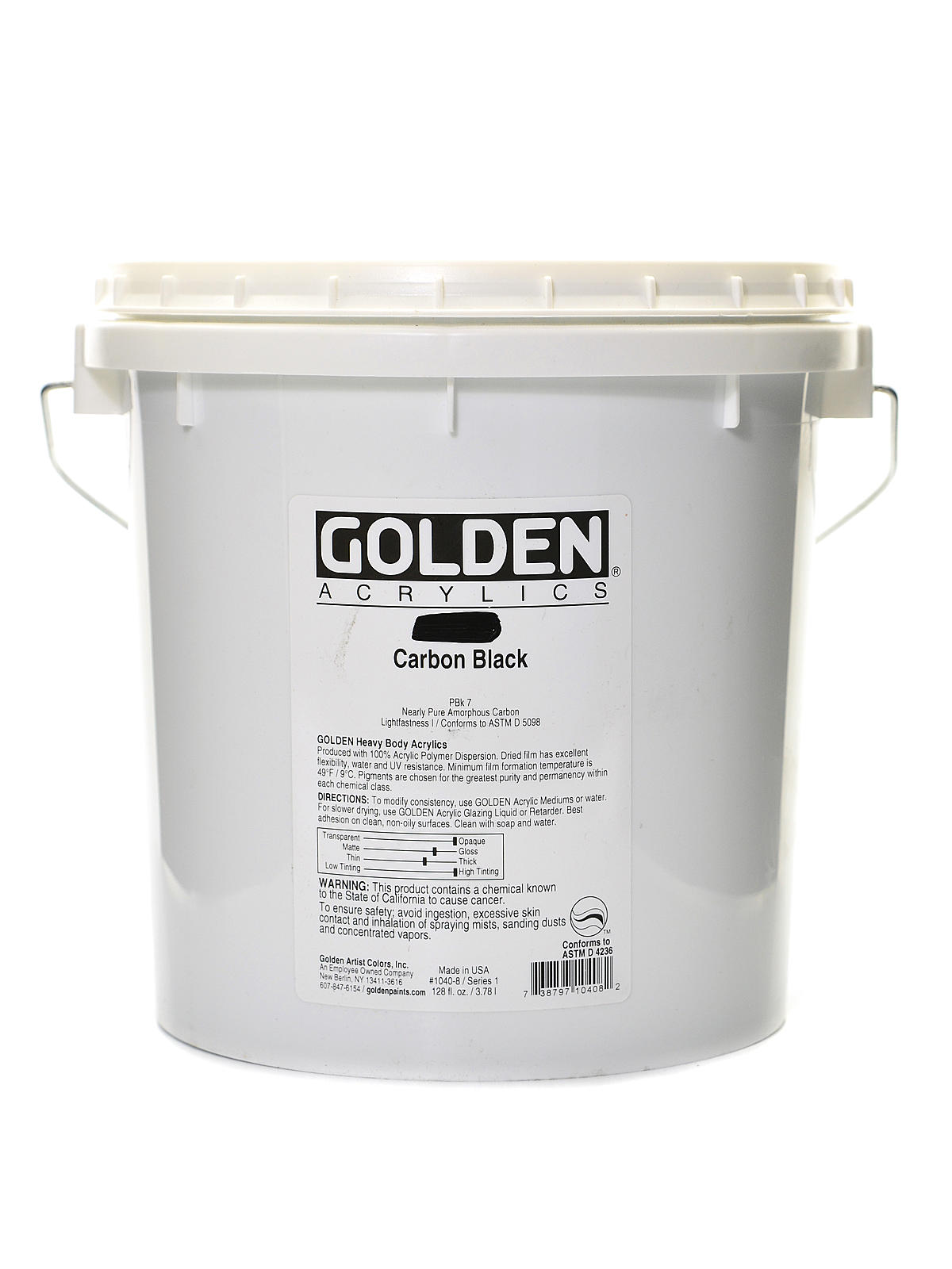 Heavy Body Acrylics carbon black 128 oz.