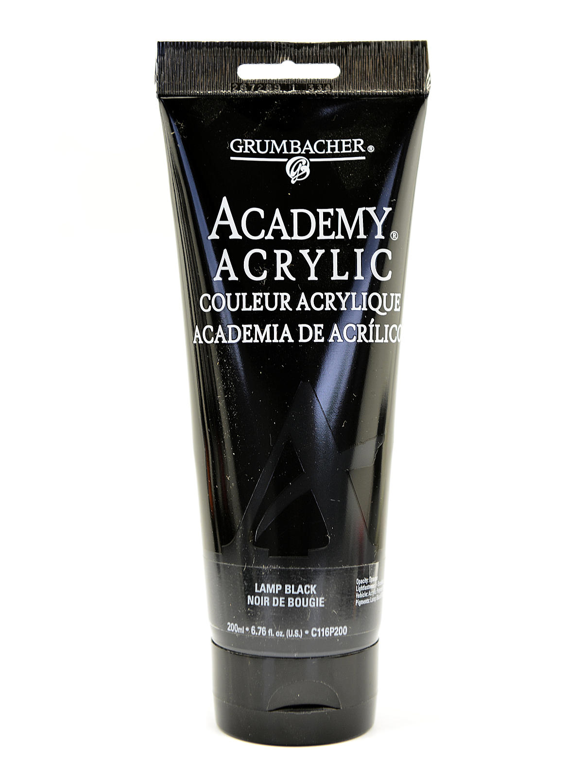 Academy Acrylic Colors lamp black 6.8 oz. (200 ml)