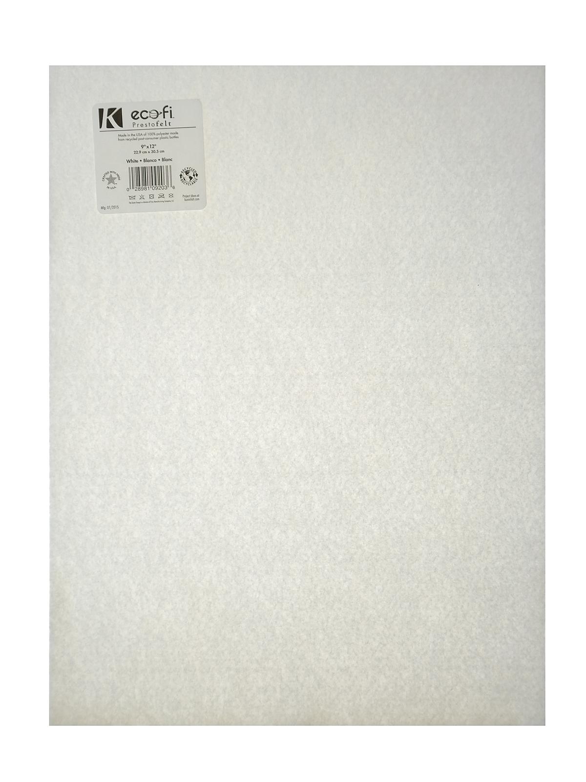 Prestofelt 9 In. X 12 In. Sheet White