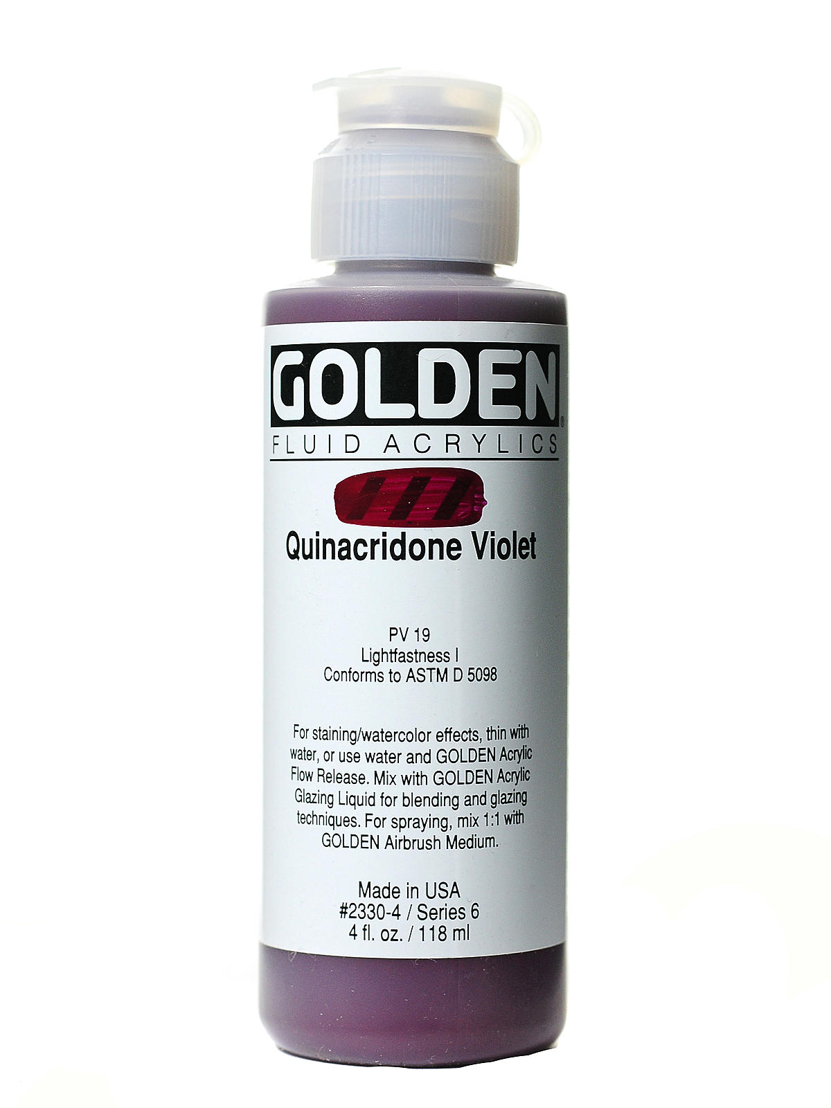 Fluid Acrylics quinacridone violet 4 oz.