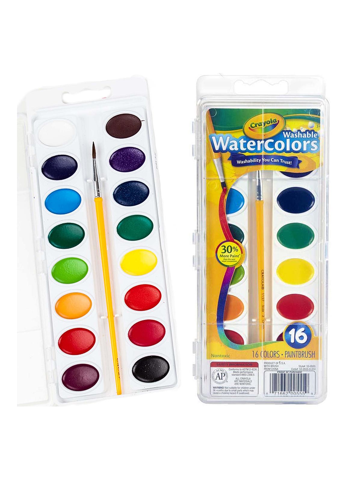 Washable Watercolor Sets Set Of 16