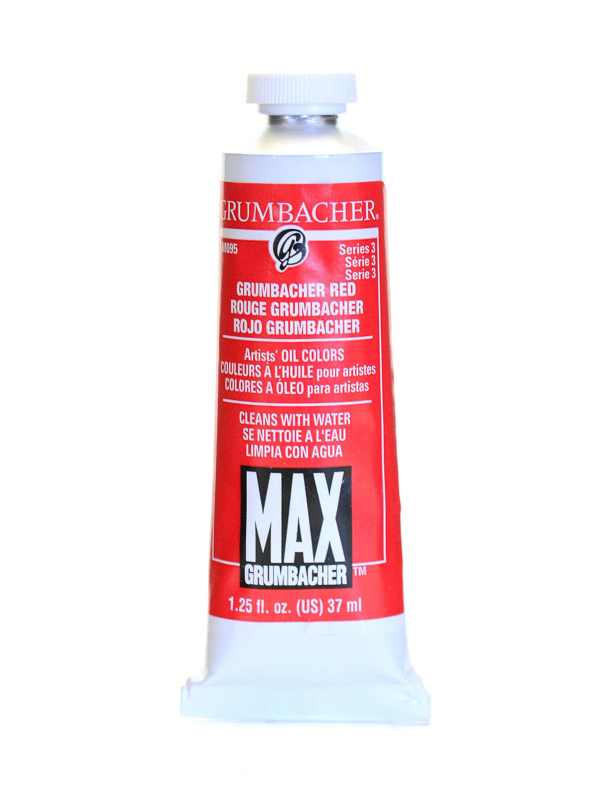 Max Water Miscible Oil Colors Grumbacher red (naphthol red) 1.25 oz.