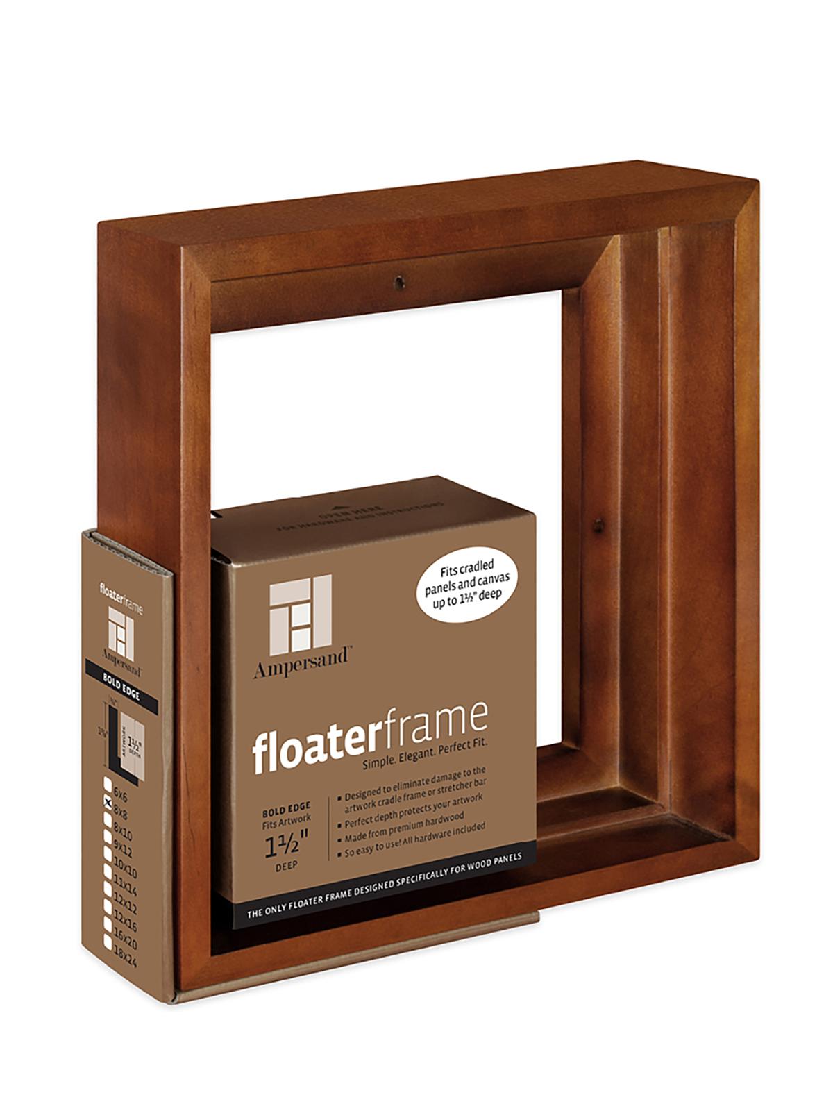Bold Floaterframes 1 1 2 in. 8 in. x 8 in. walnut