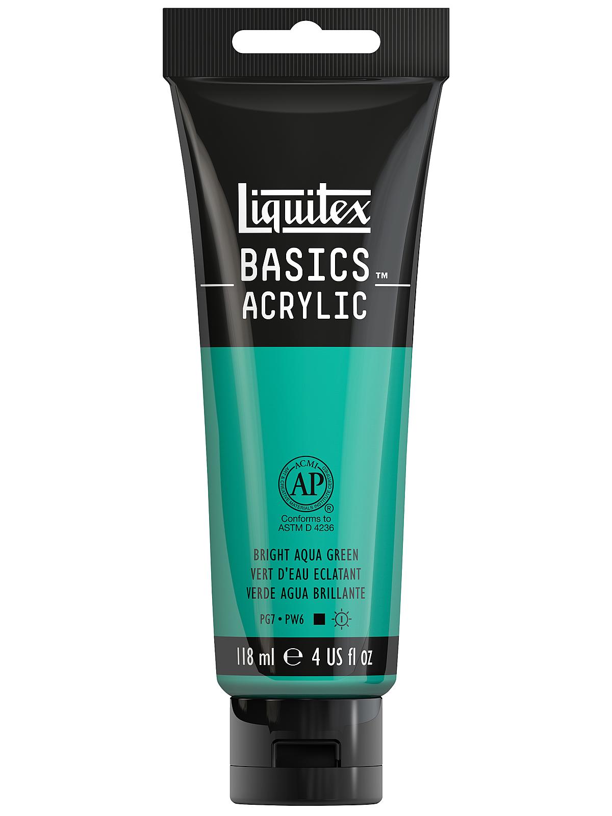 Basics Acrylics Colors bright aqua green 4 oz. tube