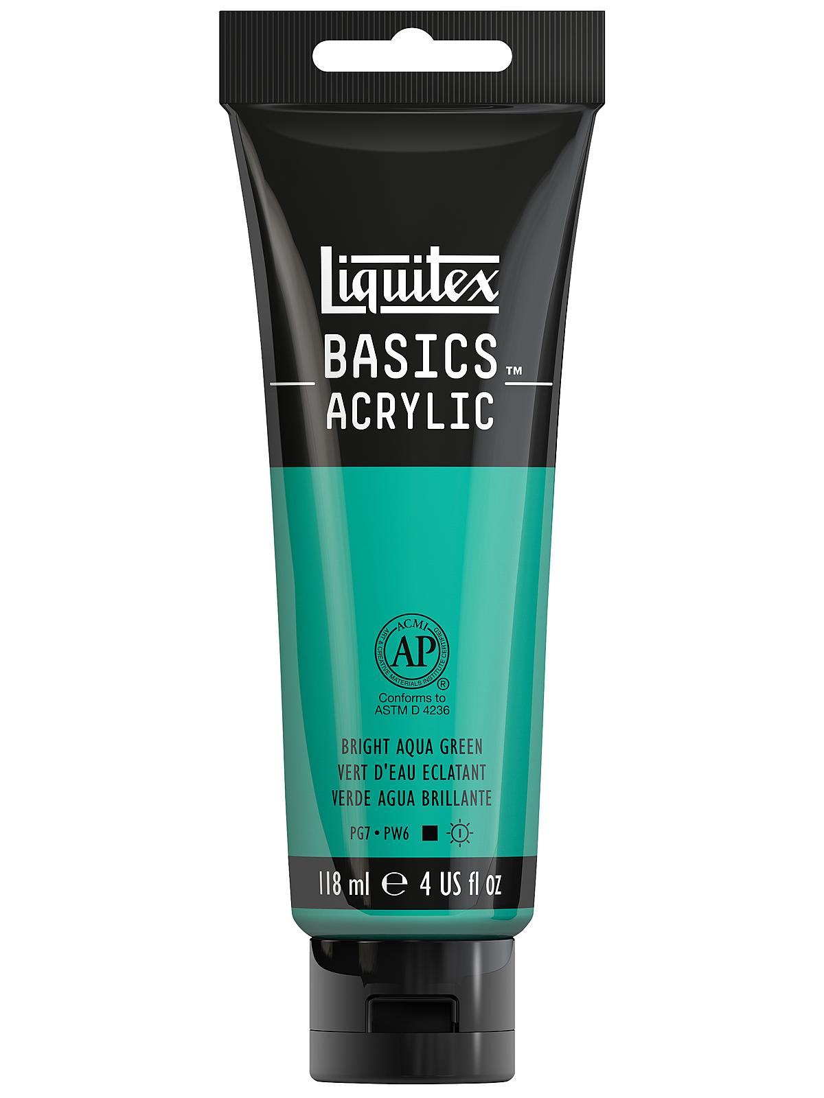 Basics Acrylics Colors Bright Aqua Green 4 Oz. Tube