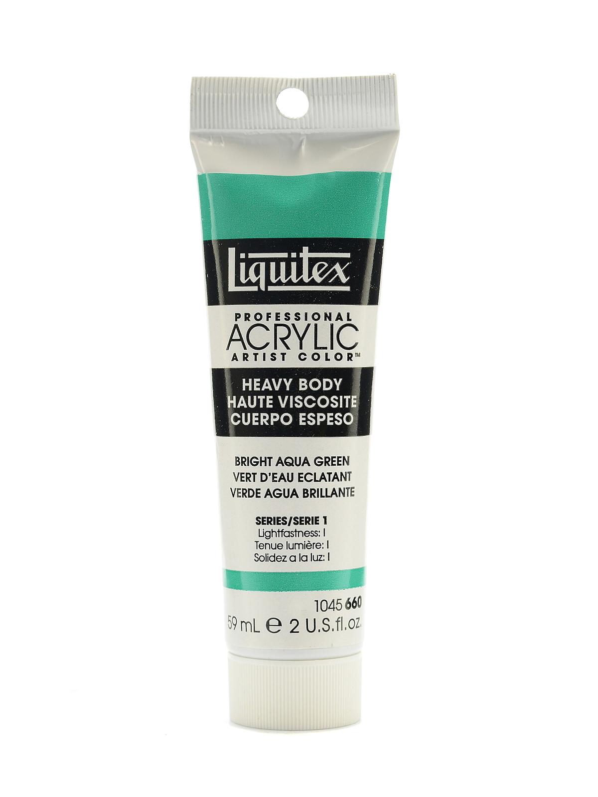 Heavy Body Professional Artist Acrylic Colors bright aqua green 2 oz.