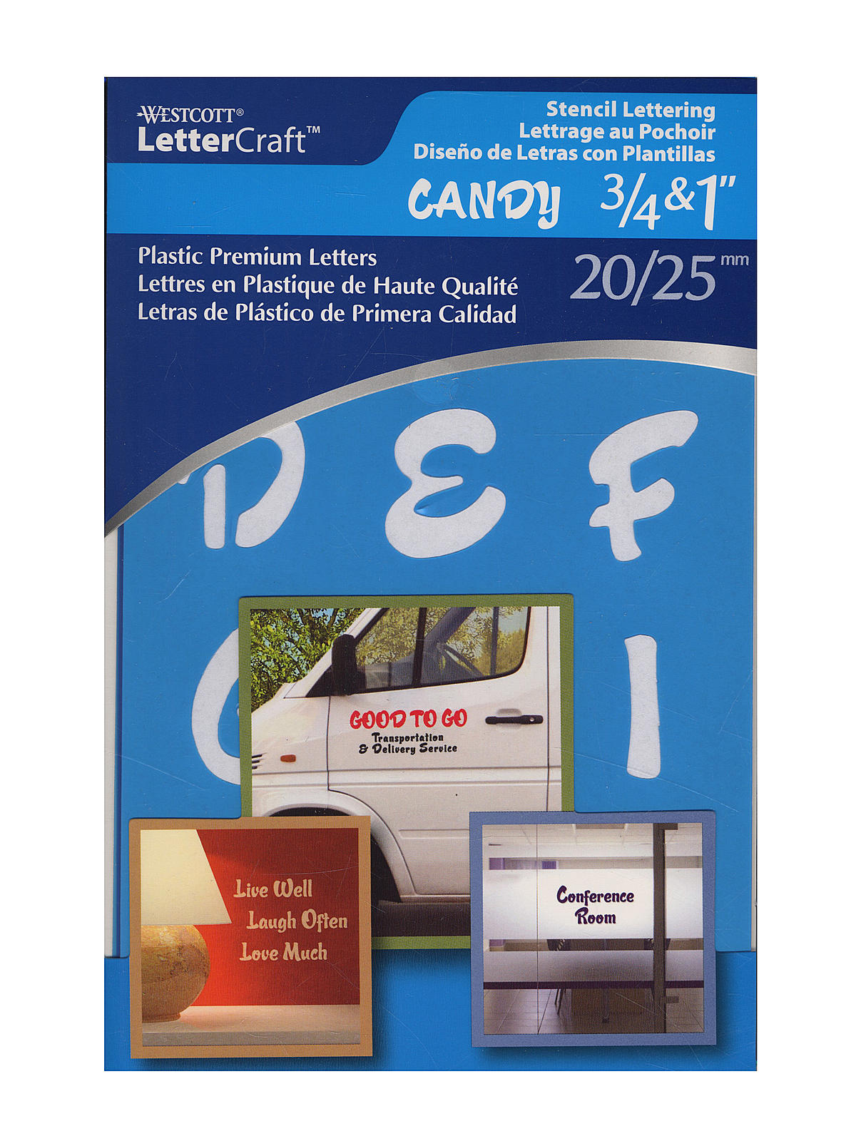 Lettering Stencil Guides capitals, lowercase, and numbers candy 3 4 in. & 1 in.