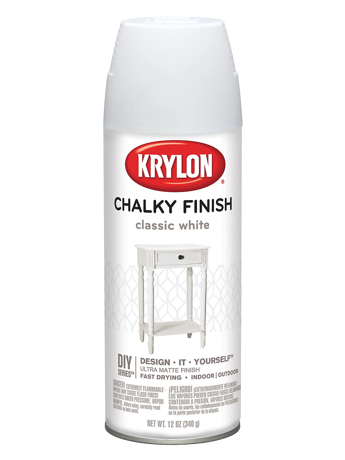 Chalky Finish Paint classic white 12 oz.